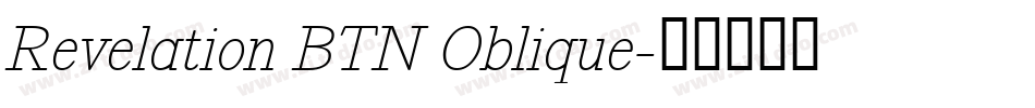 Revelation BTN Oblique字体转换